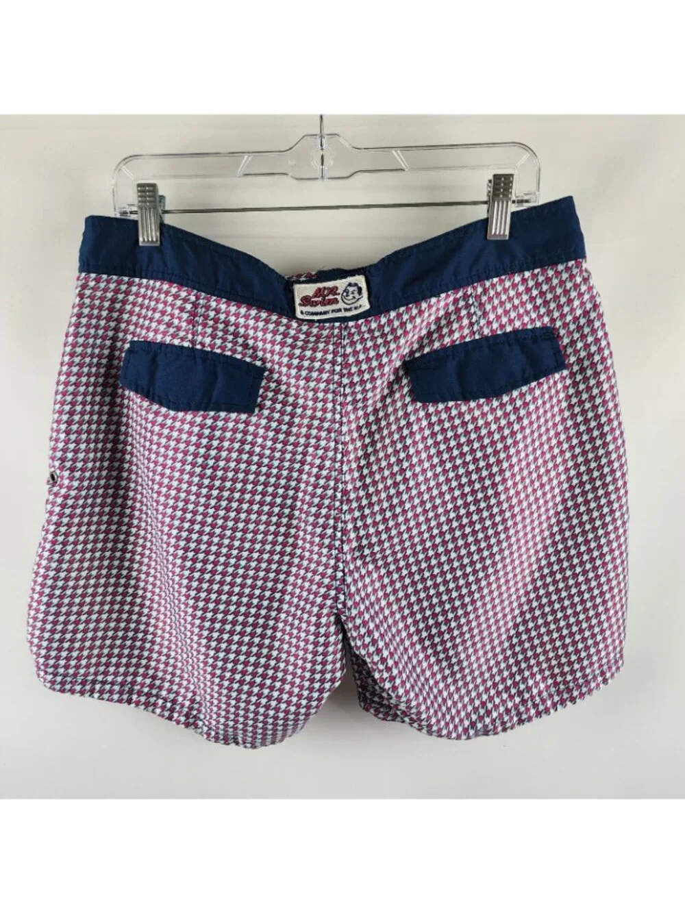 Mr Swim Shorts Mens 34x6 Multi Houndstooth Pattern Boardshort Shorts
